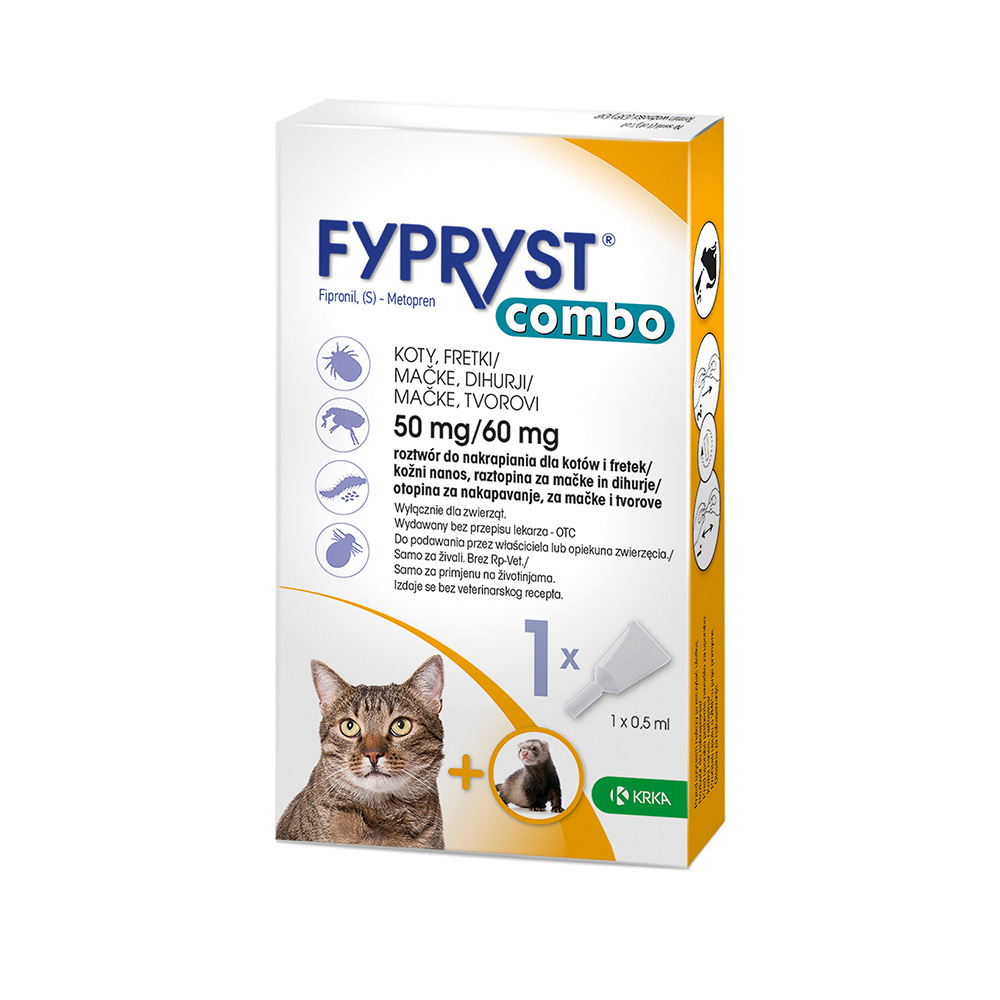 KRKA Fypryst combo za mačke i tvorove 1x50/60mg