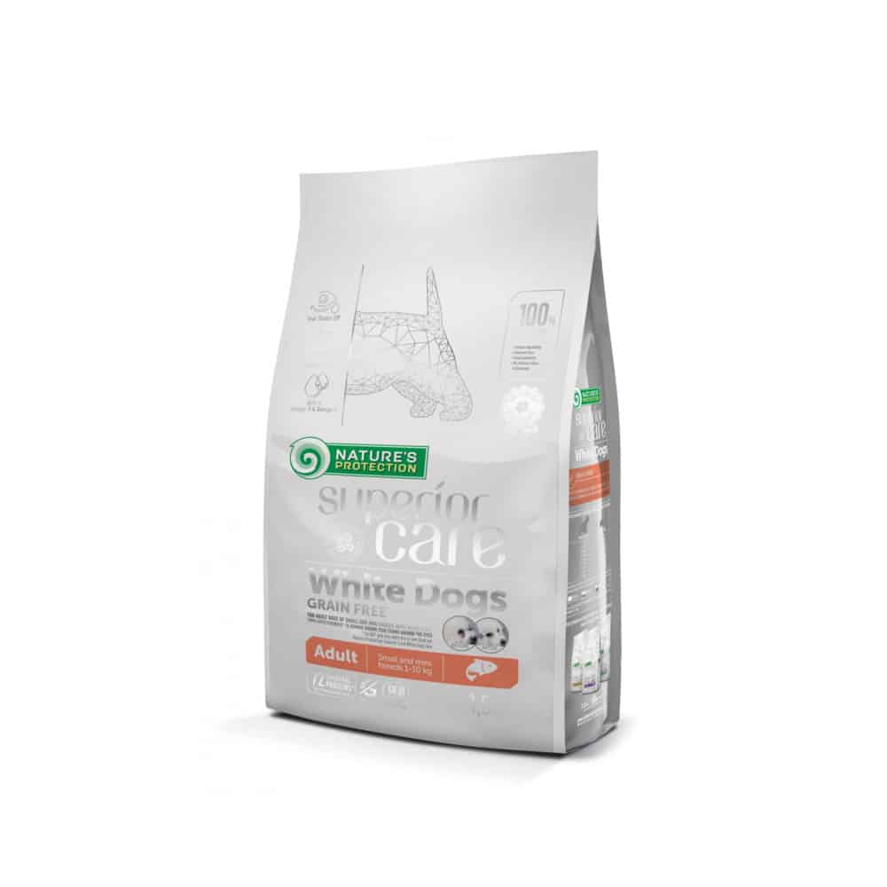 Nature's Protection White dog GF Salmon adult small i mini breeds 1,5 kg
