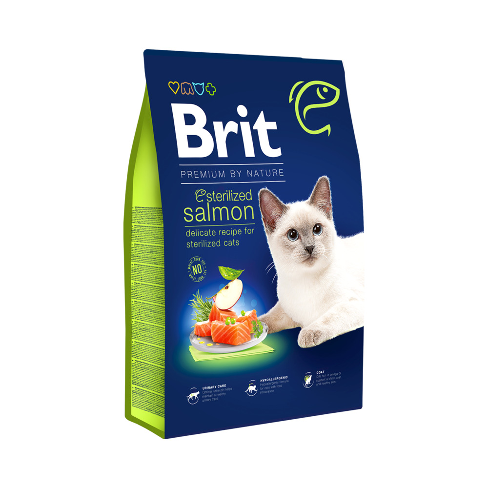 Brit Premium by Nature losos za sterilizirane mačke 1,5 kg