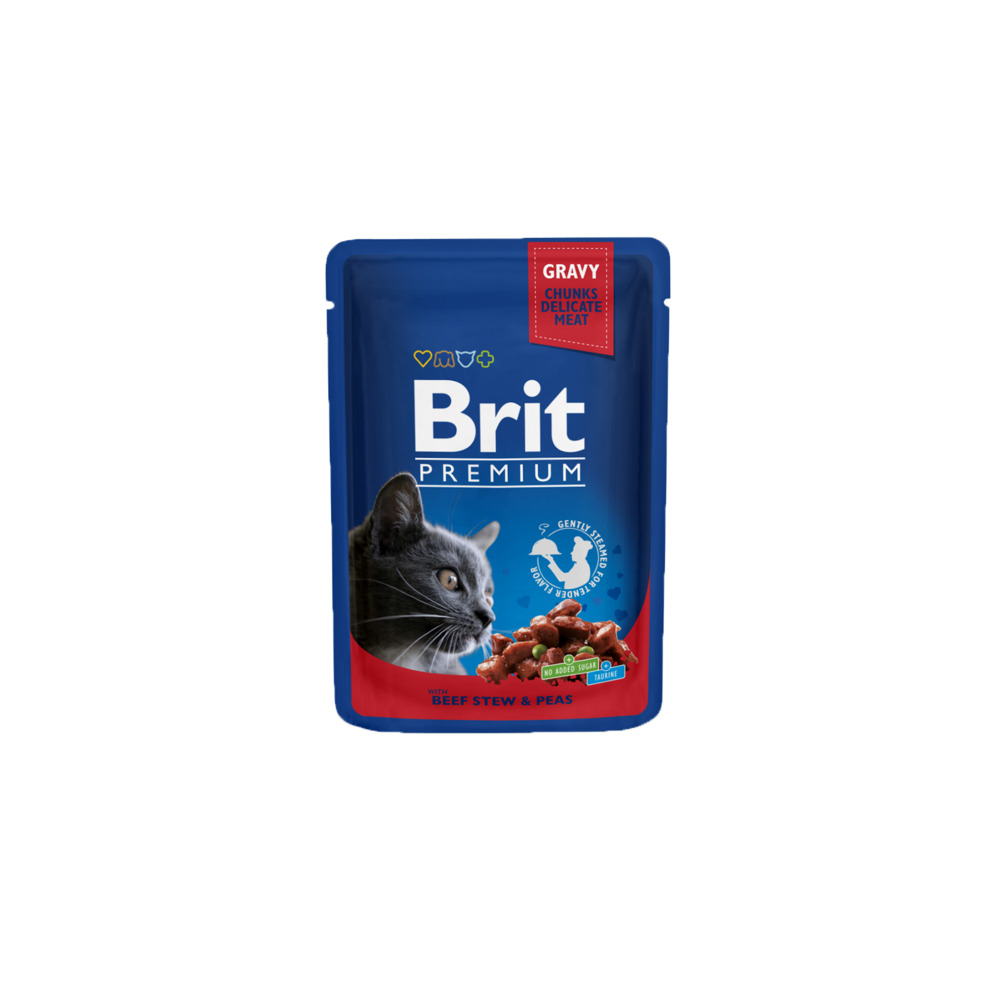 Brit Premium Cat goveđi ragu i grašak 100 g