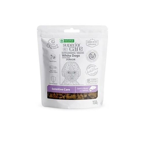 Nature's Protection poslastice JUNIOR SENSITIVE losos za bijele pse 150 g