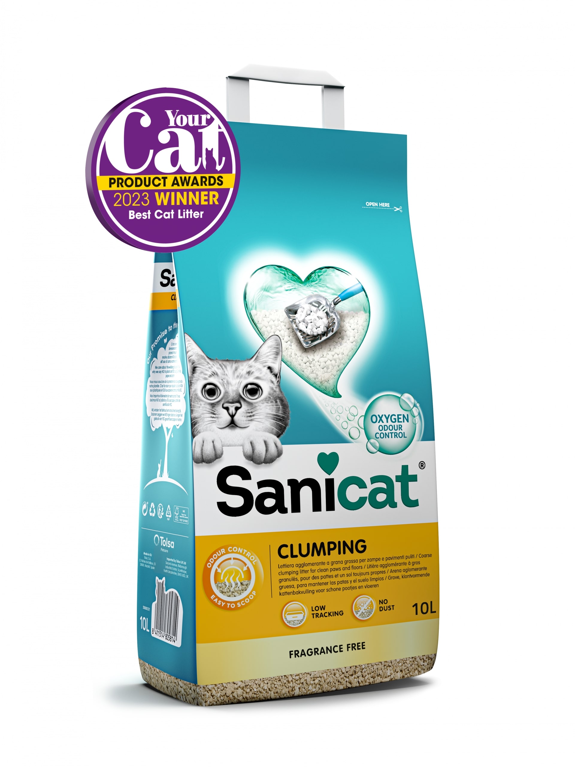 Sanicat Clumping unscented 10 L