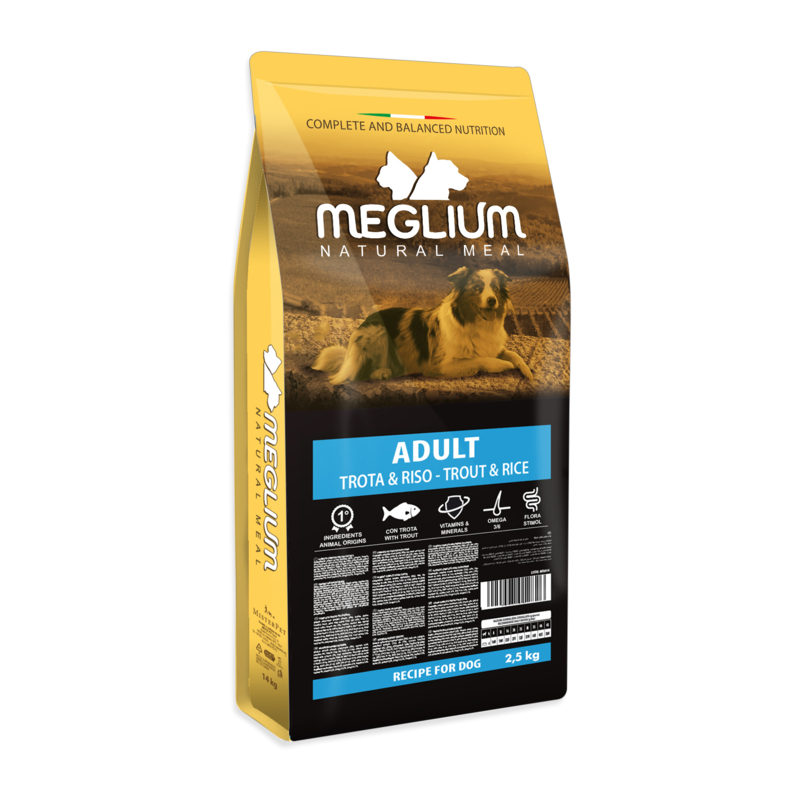 Meglium Dog Adult pastrva i riža 2,5 kg