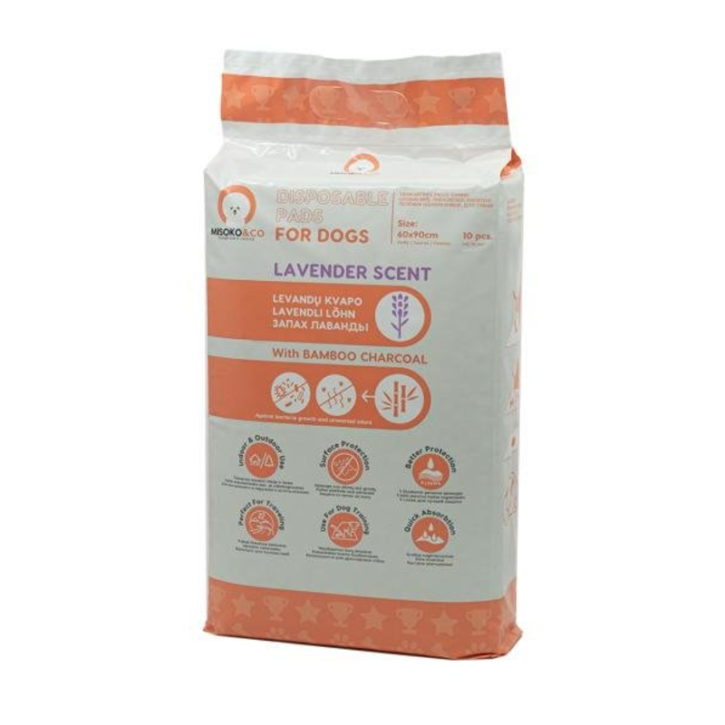Misoko prostirka za štence ugljen/lavanda 10kom 60x90cm